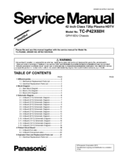 Panasonic Viera TC-P42X60H Service Manual