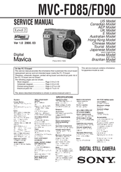 Sony MVC-FD90 - Mavica 1.2MP Digital Camera Service Manual