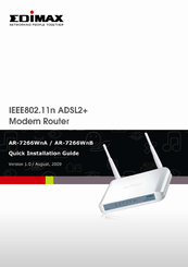 Edimax 2+ Modem Router AR-7266WnA Quick Start Manual