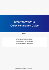 Smartview iSC-NVR2532-T Quick Installation Manual