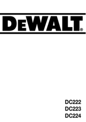 DeWalt DC223 Instruction Manual