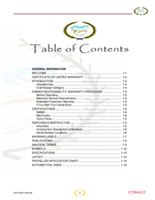Cobalt Digital Inc 250 BOWRIDER Owner's Manual