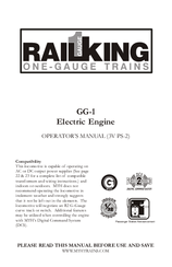Rail King GG-1 Operator's Manual