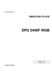 Wacker Neuson DPU 2440F WGB Operator's Manual