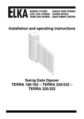 Elka TERRA 180 Installation And Operating Instructions Manual