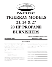 Pacific TIGERRAY 27 Operating & Maintenance Instructions