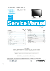 Philips BDL4651VH/00 Service Manual