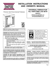 Empire Comfort Systems VFP42FB0F-5 Installation Instructions And Owner's Manual