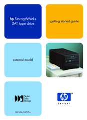 HP DAT 72e Getting Started Manual