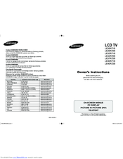 Samsung LE40R71B Owner's Instructions Manual