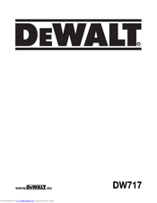 DeWalt DW717 Instruction Manual