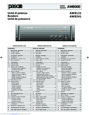 Paso AW8000 Series Instructions For Use Manual