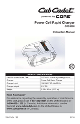 Cub Cadet CRC8000 Instruction Manual