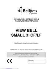 Bellfires VIEW BELL SMALL 3 CF/LF Installation Instructions & Manual For Maintenance