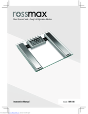 Rossmax WA100 Instruction Manual