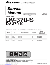 Pioneer DV-370-K Service Manual