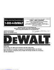 Dewalt DWE7480 Instruction Manual