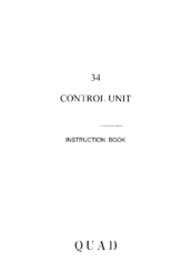 Acoustical Manufacturing Co. Quad 34 Instruction Book