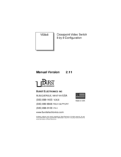Burst Electronics VS8X8 Instruction Manual