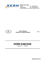 KERN GAB 6K2DM Service Manual