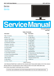 AOC e941Vwa Service Manual