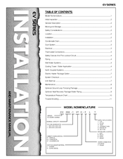 FHP EV Series Installation And Maintenance Manual