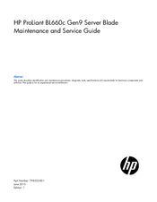 HP ProLiant BL660c Gen9 Maintenance And Service Manual