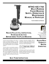 Mastercraft MTHC-16E-1760 Operation & Maintenance Manual