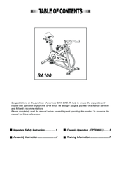 LA Fitness SA100 User Manual