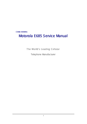 Motorola E685 Service Manual
