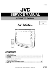 JVC AV-T2922 Service Manual