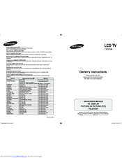 Samsung LE32M8 Owner's Instructions Manual