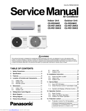 Panasonic CS-RE12NKE Service Manual