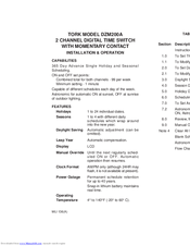Tork DZM200A Installation & Operation Manual