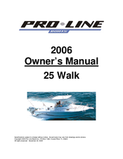 Pro-Line Boats 2006 25 Walk Owner's Manual