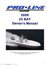 Pro-Line Boats 2008 23 Dual Console Owner's Manual