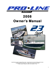 Pro-Line Boats 2008 23 Sport Owner's Manual