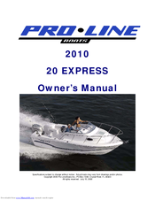 Pro-Line Boats 2008 20 Express Owner's Manual