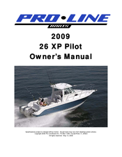 Pro-Line Boats 2012 26 XP Pilot Owner's Manual