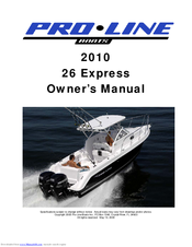 Pro-Line Boats 2010 26 Express Owner's Manual
