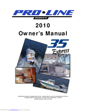 Pro-Line Boats 2010 35 Express Owner's Manual
