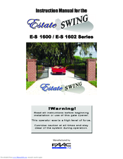 FAAC Estate Swing E-S 1600 Series Instruction Manual