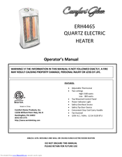 Comfort Glow ERH4465 Operator's Manual