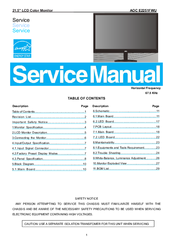 AOC E2251FWU Service Manual