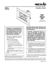 Heat-N-Glo CFX-ZC Installer's Manual