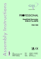 GSS PCIM 1000 Assembly Instructions Manual