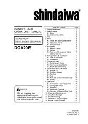 Shindaiwa dga20e Owner's And Operator's Manual