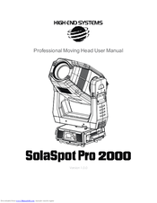 High End Systems SolaSport Pro 2000 User Manual