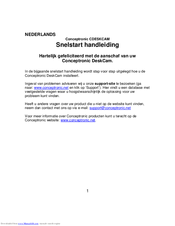 Conceptronic CDESKCAM Quick Installation Manual