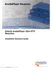 Exterity AvediaPlayer r92 Series Installation Manual